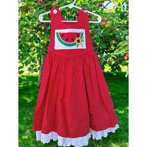 Vintage Rebecca Raggs Watermelon Dress 3T